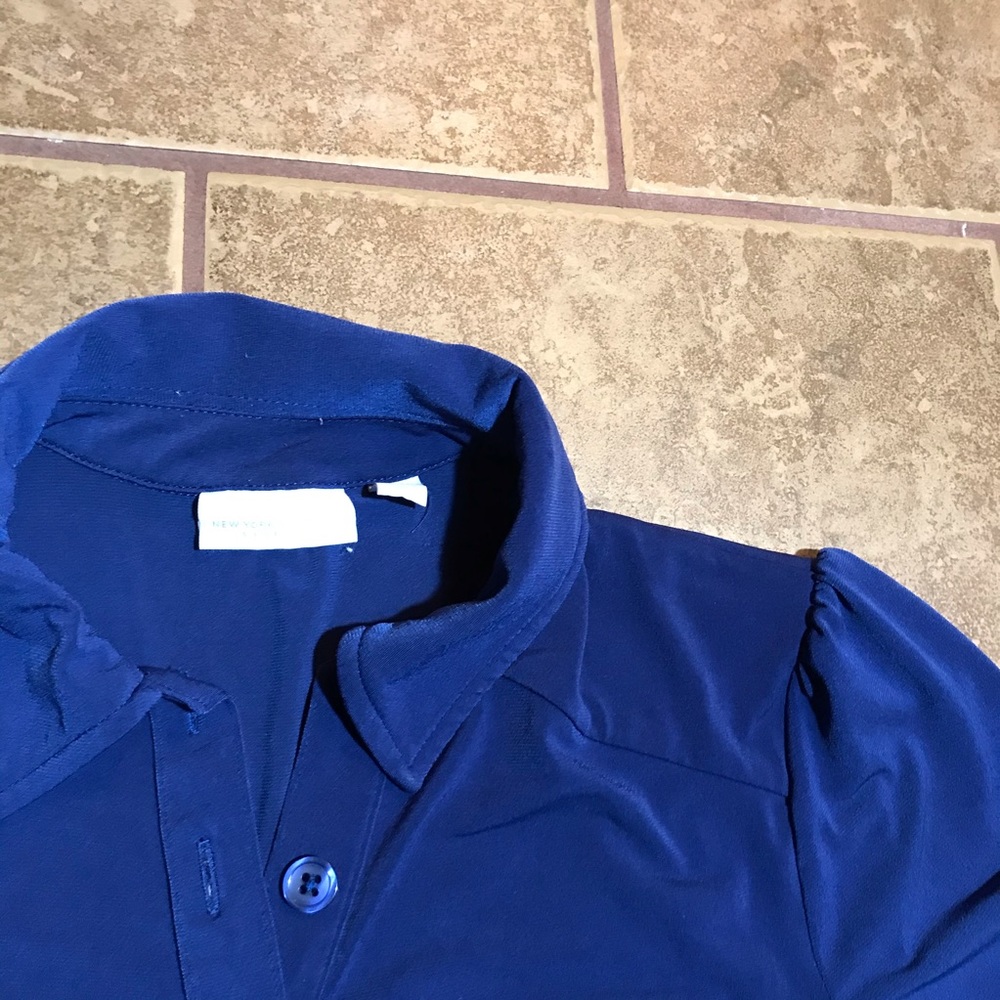 New York & Company blue short sleeve dress - Picture 3 of 3